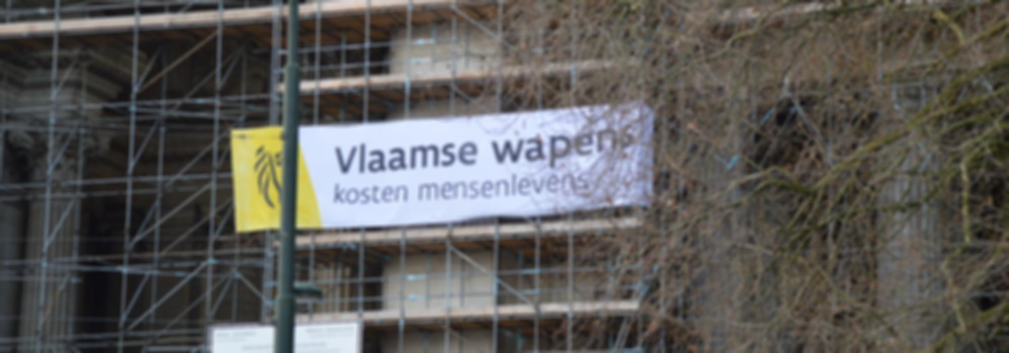 banner met Vlaamse wapens kosten mensenlevens aan het justitiepaleis in Brussel