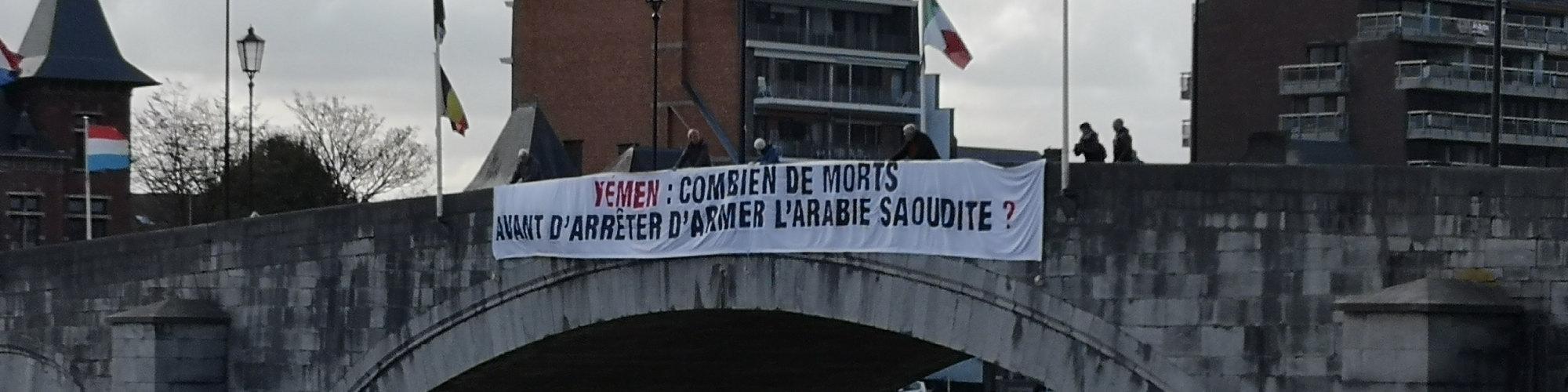 banner aan de brug in Namen